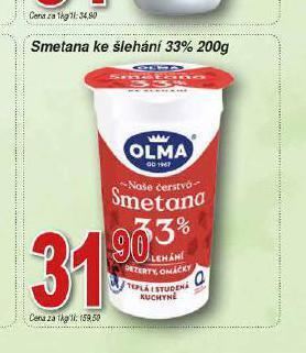 Hruška Olma smetana ke šlehání 33% nabídka