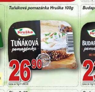 Hruška Tuňáková pomazánka hruška nabídka