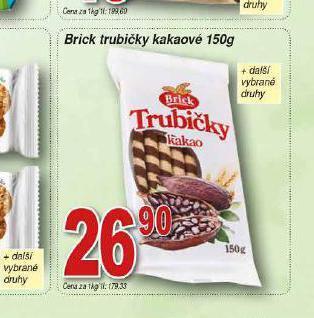 Hruška Brick trubičky kakaové nabídka
