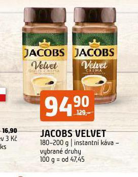 Terno Jacobs velvet instantní káva nabídka