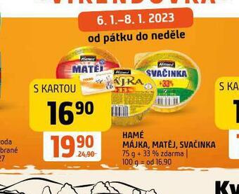 Terno Hamé májka, matěj, svačinka hamé nabídka