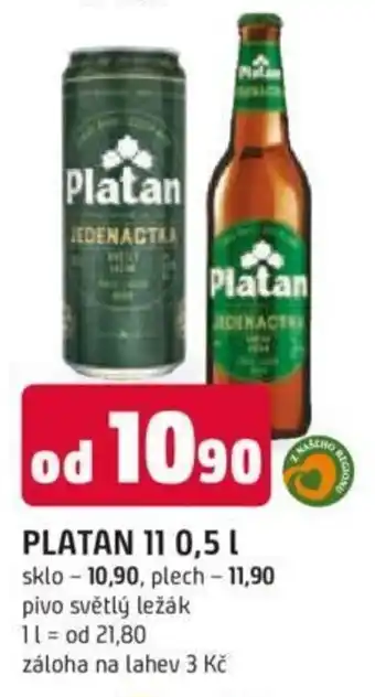 Platan 11 0,5l pivo světlý ležák