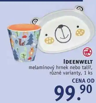 Rossmann Ideenwelt melaminový hrnek nebo talíř nabídka