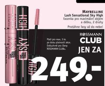Rossmann Maybelline lash sensational sky high řasenka nabídka