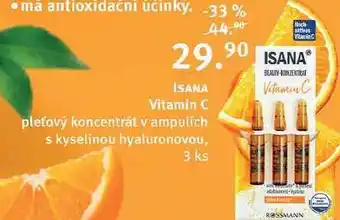 Rossmann Isana vitamin c pleťový koncentrát v ampulích s kyselinou hyaluronovou, 3 ks nabídka