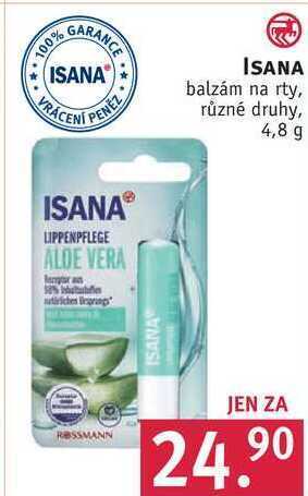 Rossmann Isana balzám na rty, 4,8 g nabídka