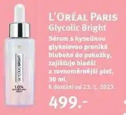 Rossmann L'oréal paris glycolic bright sérum, 30 ml nabídka