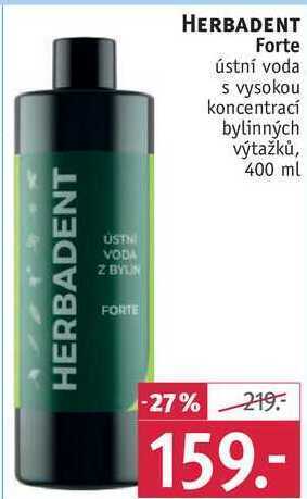 Rossmann Herbadent forte ústní voda, 400 ml nabídka