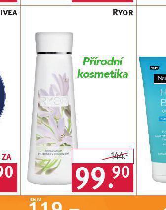 Rossmann Ryor přírodní kosmetika nabídka
