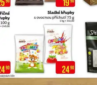 Teta Slaké křupky s ovocnou příchutí nabídka