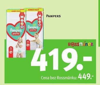 Rossmann Pampers dětské plenky nabídka