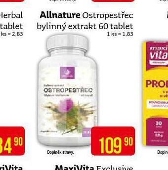 Teta Allnature ostropestřec bylinný extrakt nabídka