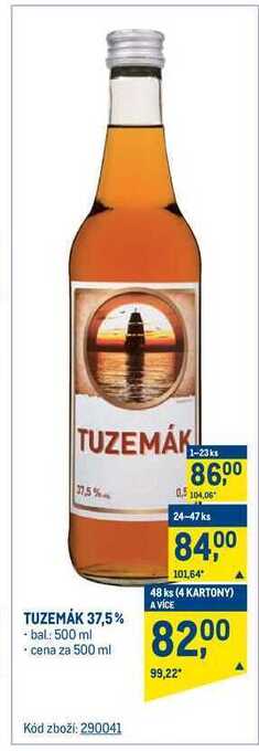 Makro Tuzemák 37,5% 500 ml nabídka