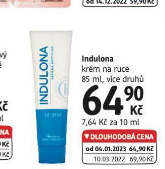 dm drogerie Indulona krém na ruce nabídka