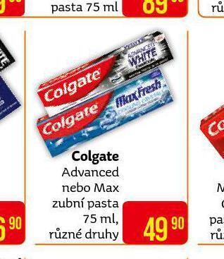 Teta Colgate advanced, max zubní pasta nabídka