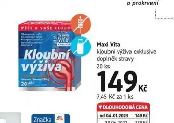 dm drogerie Maxi vita kloubní výživa exklusive nabídka