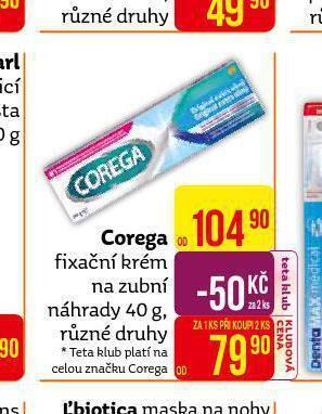 Corega fixační krém