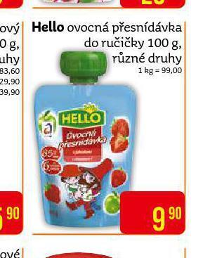 Teta Hello ovocná přesnídávka nabídka