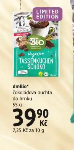 dm drogerie Dmbio čokoládová buchta do hrnku nabídka