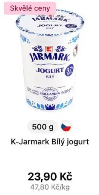 Košík K-Jarmark Bílý jogurt 500g nabídka