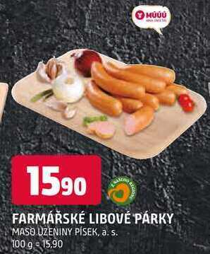 Trefa Farmářské libové párky 100 g nabídka