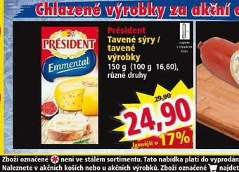 Norma Président tavené sýry nabídka