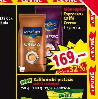 Norma Mövenpick espresso / caffé crema nabídka