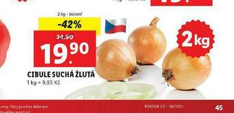 Lidl Cibule suchá žlutá nabídka