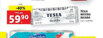 Lidl Tesla baterie aa/aaa nabídka