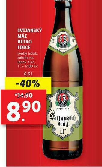 Lidl Pivo svijanský máz retro edice nabídka