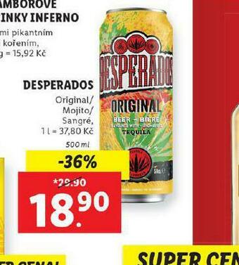 Lidl Pivo desperados nabídka
