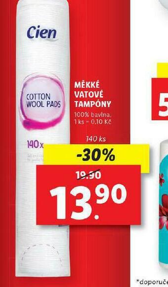 Lidl Měkké vatové tampony nabídka
