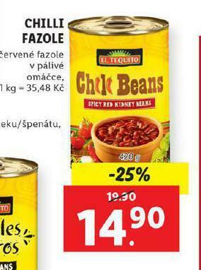 Lidl Chilli fazole nabídka
