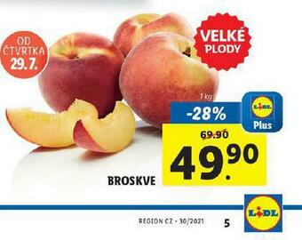 Lidl Broskve nabídka