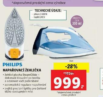 Lidl Napařovací žehlička philips nabídka