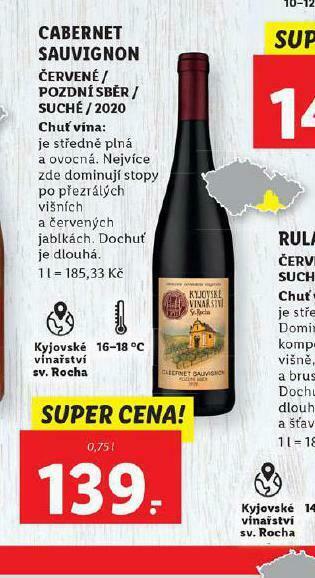 Lidl Cabernet sauvignon nabídka