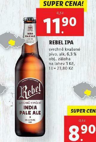Lidl Pivo rebel ipa nabídka