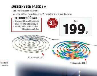 Lidl Světelný led pásek 3m nabídka