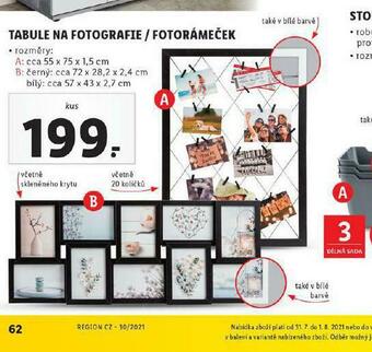 Lidl Tabule na fotografie / fotorámeček nabídka