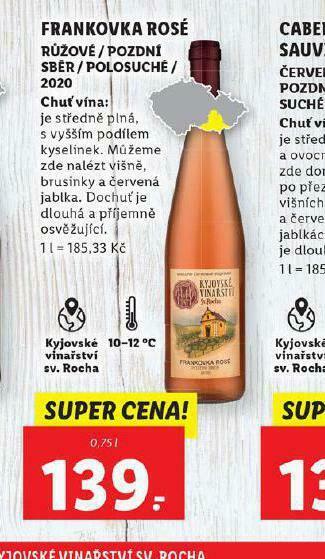 Lidl Frankovka rosé nabídka