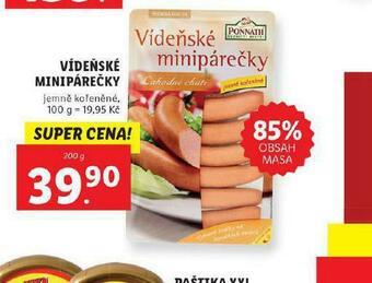Lidl Vídeňské minipárečky nabídka