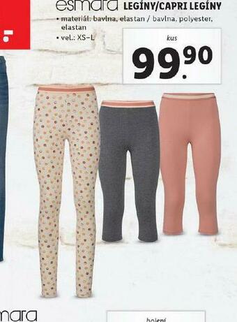 Lidl Legíny / capri legíny nabídka