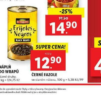 Lidl Černé fazole nabídka