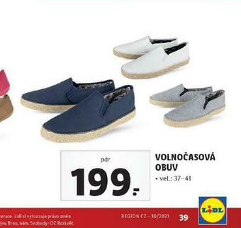Lidl Volonočasová obuv nabídka