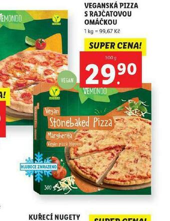 Lidl Veganská pizza s rajčatovou omáčkou nabídka