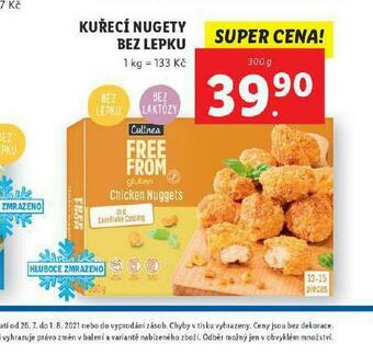 Lidl Kuřecí nugety bez lepku nabídka