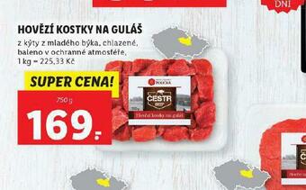 Lidl Hovězí kostky na guláš nabídka