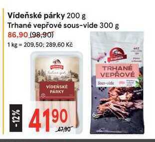 Krahulík vídeňské párky 200 g