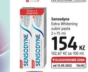 dm drogerie Sensodyne extra whitening zubní pasta nabídka
