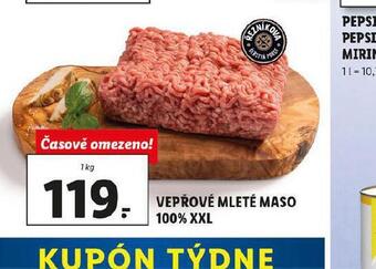 Lidl Vepřové mleté maso 100% xxl nabídka